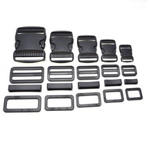 1set 20mm 25mm 30mm 38mm 50mm 플라스틱 슬라이더 조정 가능한 직사각형 링 벨트 루프 리본 웨빙 용 곡선 측면 릴리스 버클 리폼 수선, 웨빙 크기 50mm