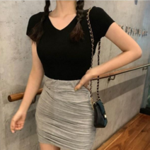 데이홀릭 1006-1 백트임 포인트 반팔니트