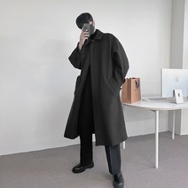 룩샵 남자 남성 오버핏 프리미엄 에임 로브 롱 맥코트
