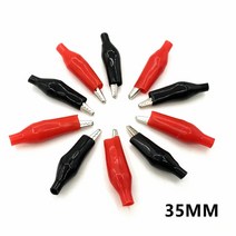 10pcs/lot 28MM 35MM 45MM Metal Alligator Clip S4 Crocodile Electrical Clamp for Testing Probe Meter, 02 35MM