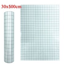 열전사 스티커 이름표 열전사 패치 30cm x 500cm 롤 투명 비닐 적용 테이프 정렬 그리드 전송 종이 접착제, 03 30x500cm Gray