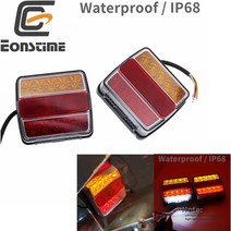 Eonstime-DC 12V 16LED 트럭 자동차 트레일러 보트 캐러밴 후면 테일 라이트 스톱 램프 미등 방수 IP68 2