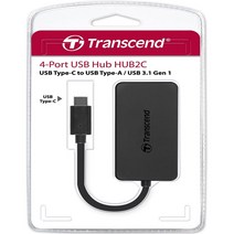 트랜센드 USB3.1 Type-C 무전원 4포트허브 HUB2C C타입 USB허브, TS-HUB2C 허브