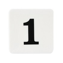 힘찬쇼핑_ 흰색 사각 원형 아크릴번호판 3종 / 기성품 1~100 / 제작 101~ / 번호판 테이블번호 캐비넷번호 사물함번호, 1개입, 4.번호판 정사각 흰색 100*100 (A_0413)
