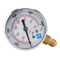 측정 측량도구 캘리퍼 노기스 글리세린 채워진 압력 진공 화합물 게이지 68mm 다이얼 VAC ~ 10000 PSI, 0-70bar