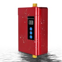물탱크없는온수기 2022 110V/220V 가정용 미니 전기 WaterHeater Tankless 인스턴트 온수기 난방 기계 50 -, 03 빨간_03 영국 플러그