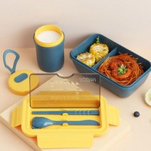 유치원 소풍 도시락통 샌드위치 어린이집 초등 학교 요거트 도시락 간식통, 6-도시락세트-그린