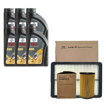 쏘나타DM8 2.5 가솔린터보 훅스 타이탄 플렉스 23 5W30(6L) 순정필터패키지