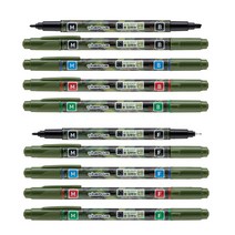 라인플러스 물로 지우는 수성 OHP 펜 MF둥근닙 파인닙 검정, 20개