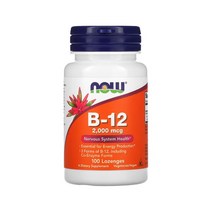 나우푸드 NOW Foods 비타민B 2000mcg 로젠지 100정 시아노코발라민, 1000mcg/250정, 1개