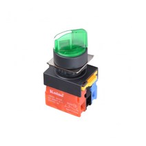 1A1B 2단 자동 셀렉터 스위치 트랜스부착형 LED 램프 220V DC 22mm NS22-SA2-L4D1A1B, 레드 [NS22-SA2-L4DR1A1B], 레드 [NS22-SA2-L4DR1A1B]