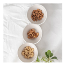 원형 3절 나눔 종지 도자기 반찬그릇