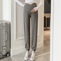 임산부 바지 스포츠 캐주얼 코튼 출산 봄 가을 얇은 배꼽 임신 한 여성 옷 Preganncy Trousers Clothing