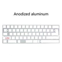 2.25U ALU 플레이트 60% DZ60 GH60 DIY 기계식 키보드 스테인리스 스틸 용 플레이트, Silver