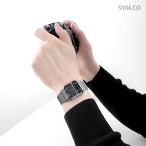 카시오 빈티지 레트로 디지털 전자 방수 공용 메탈 손목 시계 사일러스