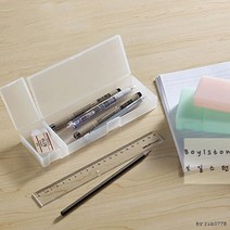 만능_케이스_소품_휴대용_필통_고등학생_투명_대학생필통_꾸미기_플라스틱_펜슬 94DC, OS-연두