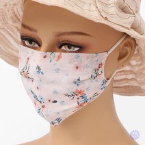 숨쉬기 편한 시폰 마스크 핑크 여성 꽃무늬마스크 외출용 마스크 마스크페션 디자인마스크
