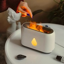 2021new 불꽃 공기 가습기 에센셜 오일 디퓨저 아로마 초음파 미스트 메이커 홈 룸 아로마 테라피 가습기 침실, 화염 가습기--W, 협력사