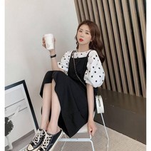 2022 년 새로운 헵번 프랑스 복고풍 나시 원피스 투피스