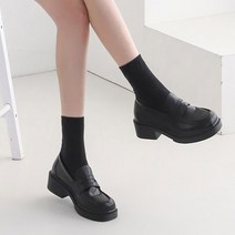 유니크9 여성용 티티 캐주얼 페니 로퍼 옥스포드 구두 4cm