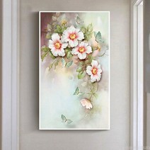 아름다운 우리나라 무궁화 만개한 꽃그림 보석십자수 DIY 세트 비즈 취미 큐빅 구슬십자수, 55x90cm