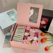 용돈 박스 돈다발 케이크 돈티슈 케익 만들기 반전 다이소 어버이날 카네이션 휴지 비누52, 스카이블루