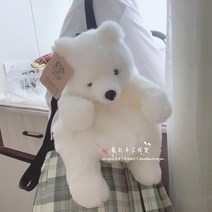 우리우리 커다란 곰인형 백곰 백팩 가방 여자친구선물 소녀감성-34051