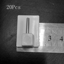 PVC 직사각형 자체 접착 벽걸이 후크 20 개 주방 욕실 수건 걸이 커튼 버클 후크 버클 액세서리, As Shown