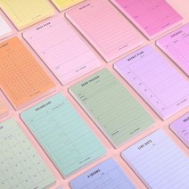 플랜 메모 패드 학생 사무실 업무 일정 관리 메모지, 타입:02.그리드노트피치, 단품