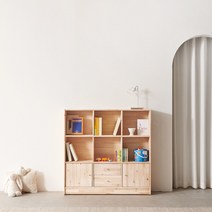 하모벨 삼나무 원목책장 1200 3단 수납형 SEO등급, 단품