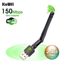 네트워크 랜카드 미니 USB2.0 와이파이 어댑터 150Mbps 동글 수신기 무선 카드 802.11b/n/g 무료 드라이버 이더넷, 한개옵션0