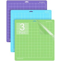 Cricut 8 절단기 커팅 매트 12x12인치 PVC 컷팅 매트 깔판 재단 고무판 칼판, 다양한 크리컷 12x12인치(3팩)