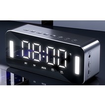 지능형 미니 다기능 블루투스 스피커 고외관 알람 시계 무선 서브 우퍼, [01] Black, [02] AI Plus