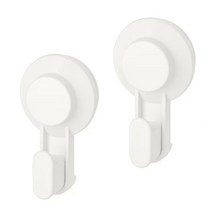 이케아 TISKEN 티스켄 흡착식 후크 화이트 2개, 상세내용표시, 선택1:본상품선택