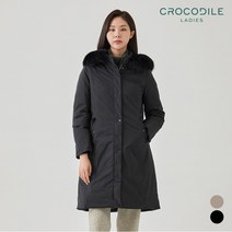 [크로커다일레이디] 폭스퍼후드구스다운롱패딩점퍼_CL0WDW209