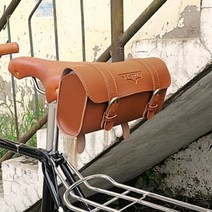 자전거삼각가방 다이소 자전거 프론트백 안장백 렉가방 미니벨로핸들 가방 A13, 클래식가방_브라운
