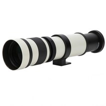 420-800mm F8.3-16 수동 초점 줌 렌즈 - 망원 렌즈 - 2X 텔레 컨버터 포함 - 원거리 촬영 용 - 니콘 F 마운트 카메라 용 (흰색)