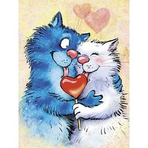 비즈십자수 보석십자수 제작 5D DIY 다이아몬드 페인팅 귀여운 만화 고양이 자수 전체 사각형/라운드 라인 석 모자이크 크로스 스티치 아트 장식 선물, CY-DW04777-