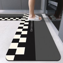 러그 주방매트심플롱 흡수 속건 매트 워셔리스 매트, 규조 진흙-V1, 60*180cm 60*90cm