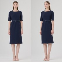 KL 반팔 벨티드 미디 원피스 KGOPME9300