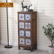 엔틱 빈티지 레트로 오리엔탈 프로방스 우드 콘솔 수납장 침실거실장 미니사이드협탁서랍장 거실 오디오 장식장, T