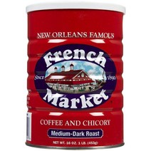 미국직구 프랑스 마켓 커피 크리올 중-다크 로스트 갈은 커피 & 치커리 12온스. 캐니스터(3개 팩), 수량, 상세참조