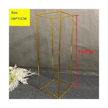 베란다화분거치대 베란다 화분걸이 식물선반 골드 꽃 꽃병 바닥 기둥 스탠드 금속 로드 리드 웨딩 테이블 센터피스 랙 파티 장식 10 개, 100 CM Height