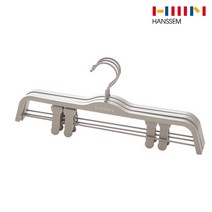 한샘 논슬립 러버 코팅 옷걸이 하의용 3P 웜그레이