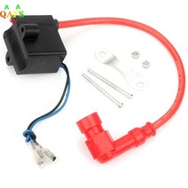 자동차 점화 플러그 튜닝 고 능 빨간색 코일 cdi 50cc 60cc 80cc 2 행정 엔진 모터 자전거, 없음