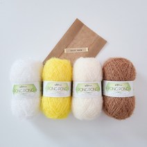 [유리별] DIY 브런치 수세미 만들기 세트 뜨개질 패키지 / 식빵 계란후라이 토스트 수세미