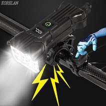5단조절 usb 충전식 자전거 라이트+자전거벨 전력량 표시 방수 라이딩 조명 손전등 TG-ZX031, 1개, 블랙