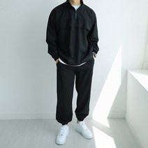 [맨즈북] 반집업 트레이닝 남자 아노락 조거팬츠 키작남 상하의세트