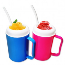 슬러시 얼음컵 슬러시메이커 빙수컵 2컬러, 블루(9.6x18cm)