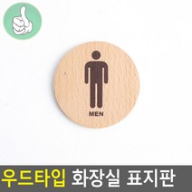 친환경 원목 남자화장실팻말 세로형표지판 75x32, 기본
